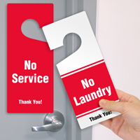 No Laundry No Service Thank You Door Tag