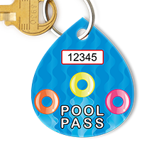 Pool Pass In Water Drop Shape, Life Rings Design