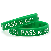 Debossed Silicone Wristband Pool Passes