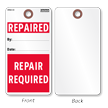 Repaired Or Repaired Required Quality Control Action Tag