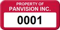 Asset Label, Property of Company Name with Numbering