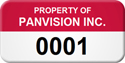 Asset Label, Property of Company Name with Numbering