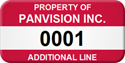 Asset Label, Property of Company Name with Numbering