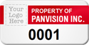 Asset Label, Property of Company Name with Numbering