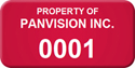 Asset Label, Property of Company Name with Numbering