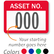 Asset Number Labels, Choose Starting Number