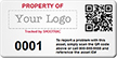 QR Code Customizable Logo Asset Tag