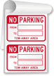 No Parking: Tow Away Area Sign Book