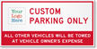 Add Logo Custom Parking Only Vinyl Banner