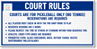 Add Pickleball Court Rules With Logo Custom Vinyl Banner