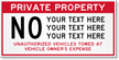 Add Text Private Property Custom Vinyl Banner