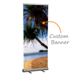 Smart Roll Adjustable Banner Height Aluminum Stand With Custom Upload Your Own Design Banner