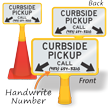 Curbside Pickup Write On Double Sided Coneboss Sign