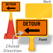 DETOUR ConeBoss Sign With Choose Arrow