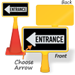 Entrance Left Arrow ConeBoss Sign