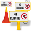 No Running ConeBoss Pool Sign