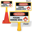 Persons Working Above ConeBoss Sign