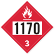 UN1170 Ethyl Alcohol Dot Placard