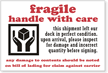 Fragile Handle Care Label