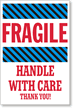 Fragile Handle Care Label