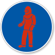 Wear Red Full Protective Clothing Military Hazard Label