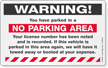 5" x 8" Removable Parking Violation Stickers