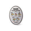 Wash Your Hands Diamond Plate Door Sign