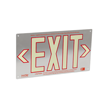 Exit Sign with Brushed Aluminum Background
