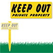 Keep Out Private Property EasyStake Sign