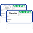 Custom Screened Non Expiring Visitor Badges with Duplicates