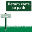 Return Carts To Path Easystake Sign