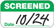 Expiring Screened Sticker, 2 Rolls of 500 Stickers with Fold Under Tab & Date