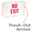 No Exit LED Exit Sign with Battery Backup