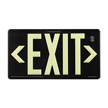 Black Recyclable  Non Toxic  and Non Radioactive photoluminescent Exit Sign
