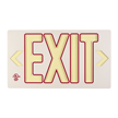 White w/Red  Molded Photoluminescent Exit Sign