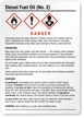 Diesel Fuel Oil Medium GHS Chemical Label