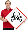 GHS Skull & Crossbones Toxic Pictogram ISO Sign