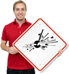 GHS Bomb Exploding Hazard Pictogram ISO Sign