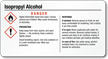 Isopropyl Alcohol Chemical GHS Label, 2in. x 3.75in.