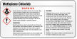 Methylene Chloride Small GHS Chemical Label