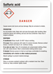 Sulfuric Acid Danger Medium GHS Chemical Label