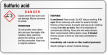 Sulfuric Acid Danger Small GHS Chemical Label