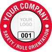 Safety Rule Orientation Custom Hard Hat Decal