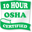 10 Hour OSHA Certified Hard Hat Decals