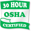 30 Hour OSHA Certified Hard Hat Decals