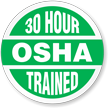 30 Hour OSHA Trained Hard Hat Decals