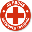 40 Hour Hazwoper Training Hard Hat Decals