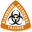 Bloodborne Pathogens Trained Triangle Hard Hat Decal