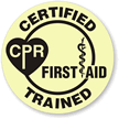 CERTIFIED CPR FIRST AID TRAINED Hard HAT DECAL