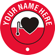 Custom Name Around CPR Heart